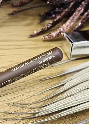 Оригінал lancome brow shaping powdery pencil олівець для брів 04 brown6 фото