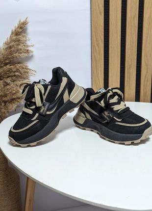 Стильные кроссовки для подростков для девочек и для мальчиков чёрные от jong golf2 фото
