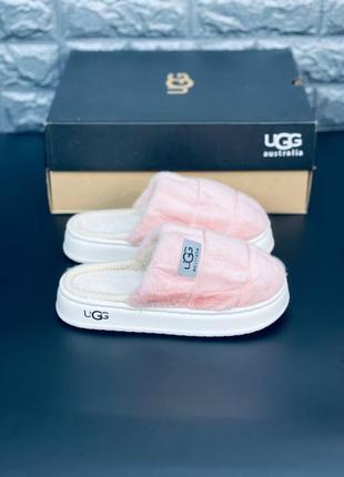 Женские комнатные тапочки ugg australia розовые тапочки5 фото