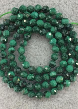 Малахіт 4 мм грань довжина 40см