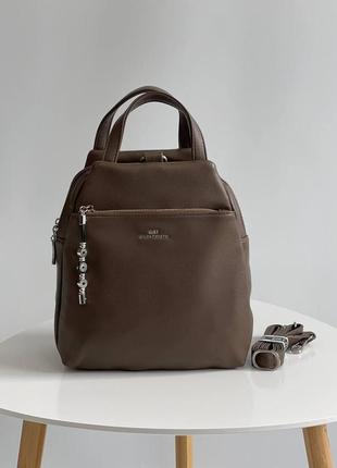 Женский рюкзак сумка с ручками из эко кожи итальянского бренда gilda tohetti.