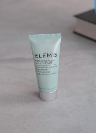 Ночной крем против морщин омолаживающий elemis pro-collagen night cream 15 мл1 фото