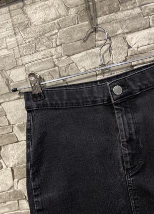 Юбка, черная джинсовая юбка, джинсовая юбка3 фото