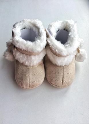 Утеплені чобітки для малюка на ніжку 11 см, 9-12 міс