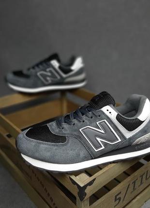 New balance 574 темно серые кроссовки мужские замшевые 320 баланс осенние кеды топ качество замша с сеткой весенние демисезонные демисезонные низкие