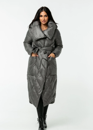 Зимове жіноче пальто великий розмір (52)