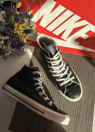 Оригінальні кеди converse з хутром