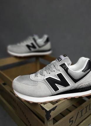 New balance 574 свет серые кроссовки женские весенние осенние демисезонные натуральная замша топ качество замшевые легкие качественные кеды1 фото