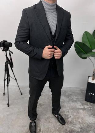 Костюм классический деловой серый