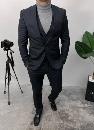 Костюм классический деловой серый