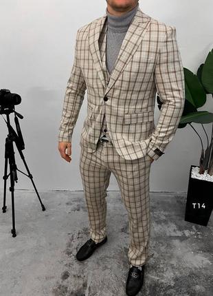 Костюм классический деловой серый