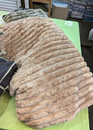 Бежевый плед шарпей отличного качества 🔥