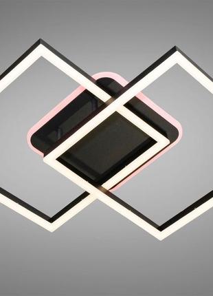 Потолочная led-люстра с диммером и подсветкой a3005/2bk led 3color dimmer