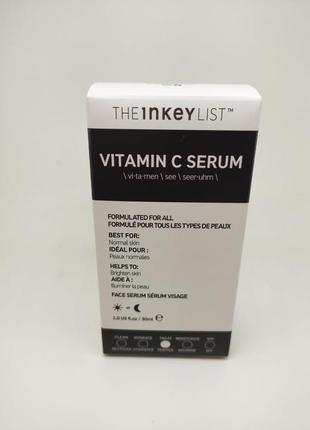 Освітлювальна омолоджувальна сироватка з вітаміном c the inkey list vitamin з serum