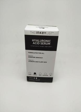 Сыворотка увлажняющая с гиалуроновой кислотой the inkey list. hyaluronic acid serum