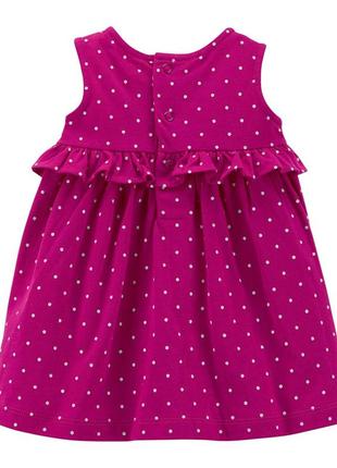 Літній бавовняний комплект для дівчинки: пісочник, сукня + блумери2 фото