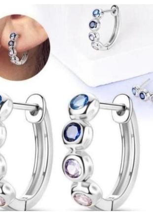 Серьги платья серебро silver_pandora original