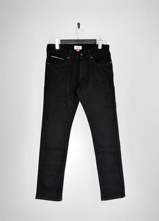 Tommy hilfiger черные базовые джинсы модели slim1 фото