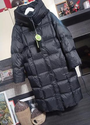 Ультралегкий зимовий дутий пуховик дутік пальто  пуфер оверсайз натуральний пух semir1 фото
