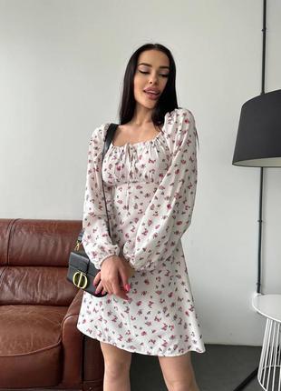 Платье  цветочный принт софт весенее