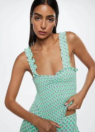 Укорочений топ mango зі зборками mango 27028633gl розмір l
