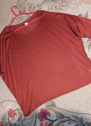 Женственный,терракотовый,лёгкий свитер-джемпер,большого размера,quero,турция5 фото