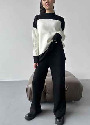 Розпродаж!  зниження ціни!
теплий жіночий костюм  светр оверсайз та брюки палаццо 
виробник фабричний китай 
•арт# 1976 фото
