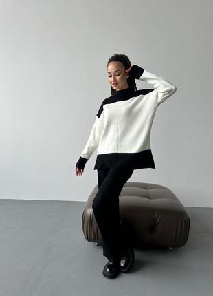 Розпродаж!  зниження ціни!
теплий жіночий костюм  светр оверсайз та брюки палаццо 
виробник фабричний китай 
•арт# 1973 фото