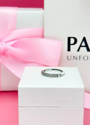 Каблеск кольцо колечко кольццо серебро пандора pandora silver s925 ale с биркой паве и белая эмаль4 фото