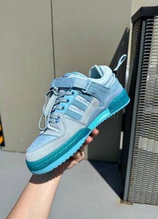 Кроссовки adidas forum x bad bunny blue tint2 фото