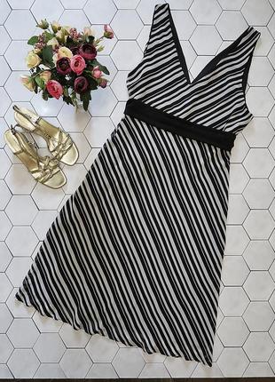 Шифонова міді сукню в діагональну смужку / шифонова сукня2 фото