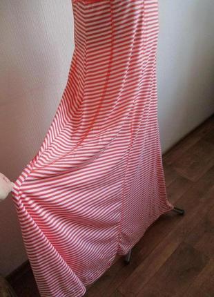 Длинное макси платье сарафан в пол в полоску esmara5 фото