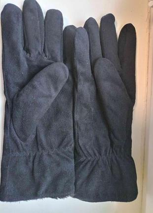 Новые зимние перчатки. текстиль на меху.