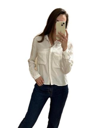 Рубашка stradivarius/ белая рубашка / рубашка женская / блузка женская4 фото