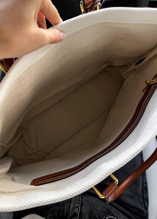 Женская сумка - шоппер celine beige бежевая3 фото
