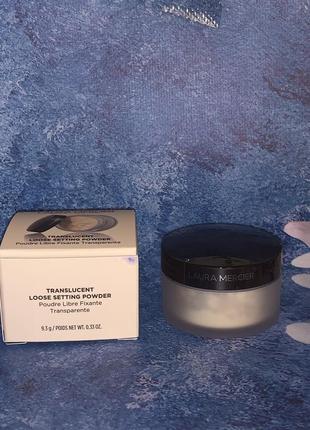 Розсипчаста прозора фіксуюча матуюча матувальна пудра laura mercier translucent loose setting powder5 фото