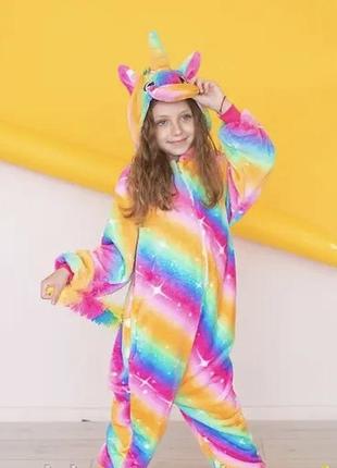 Кигуруми единорог брайт пижама детская плюшевая1 фото