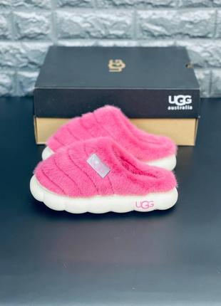 Женские тапочки ugg australia розовые тапочки на меху3 фото