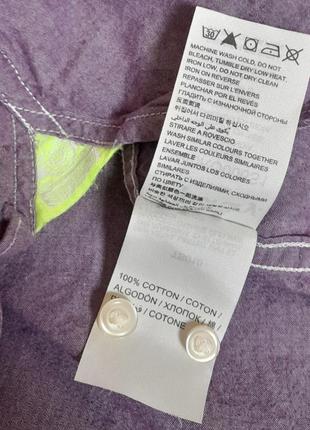 Стильная хлопковая рубашка фиолетового цвета superdry made in india, 💯 оригинал8 фото