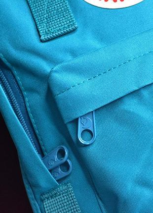 Маленький однотонний рюкзак kånken mini смарагдовий колір розмір 27*21*10 (7l)7 фото