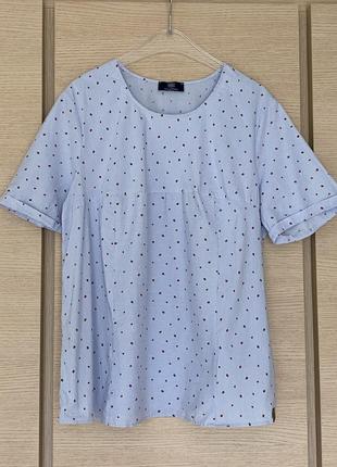Блуза летняя хлопковая fiora blue размер 50