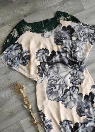 Шикарне нарядне легке літнє плаття футляр квіти3 фото