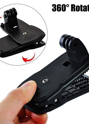 Кріплення затискач прищіпка на рюкзак кепку для екшн камери для gopro, sjcam, xiaomi, sony