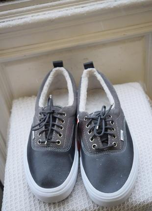 Кожаные зимние кеды кроссовки кросовки сникеры вансы vans р. 42 26,9 см6 фото