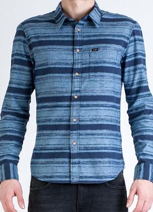 Хлопковая рубашка lee в полоску