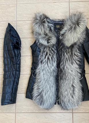 Продам кожаную куртку, жилетку