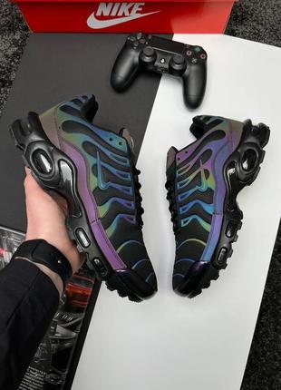 Мужские кроссовки nike air max plus black chameleon4 фото