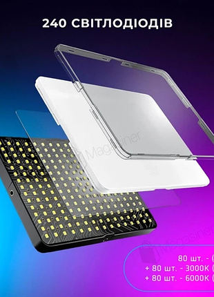 Fill light f99 rgb для фото и видесъемки led лампа профессиональное студийное освещение