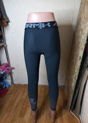 Мужские черные тайтсы ua hg armourprint leggings under armour5 фото