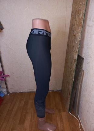 Мужские черные тайтсы ua hg armourprint leggings under armour6 фото